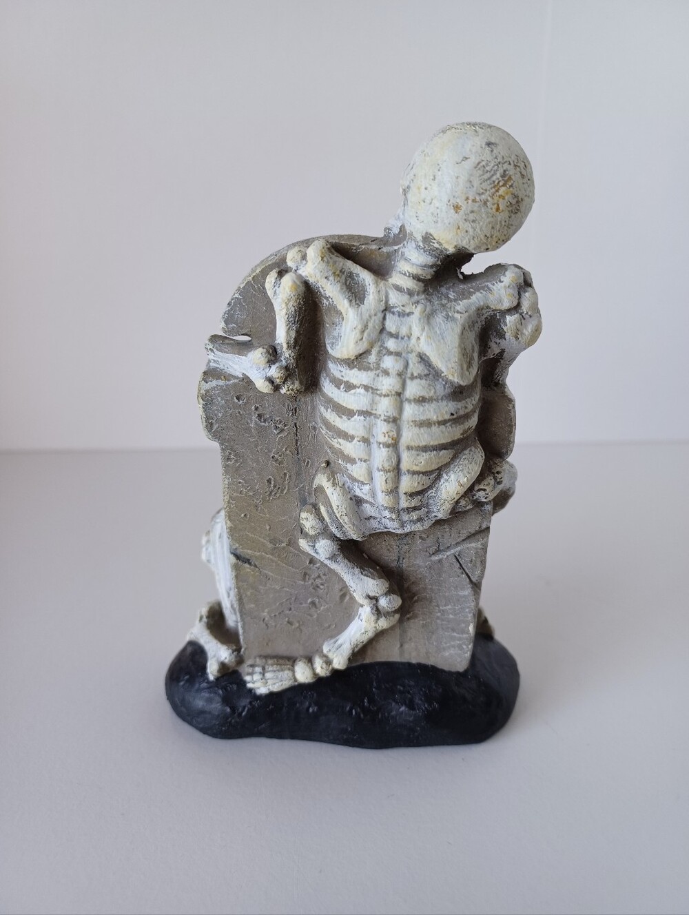 Skeleton With Gravestone Small Halloween Decor Piece Holiday Decorations Spooky - Picture 3 of 6